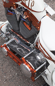 gray and orange motorcycle engine thumbnail