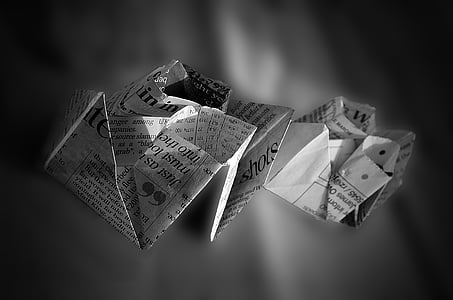 white and black paper folds thumbnail
