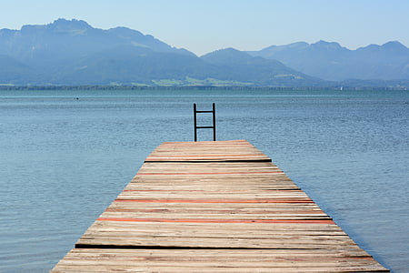brown wooden ocean dock thumbnail