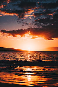 body of water during sunset thumbnail