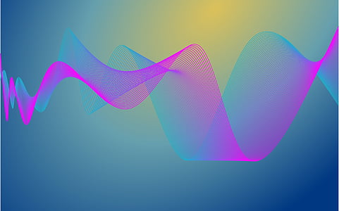 pink and blue sound wave thumbnail
