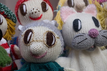 assorted knitted plush toys thumbnail