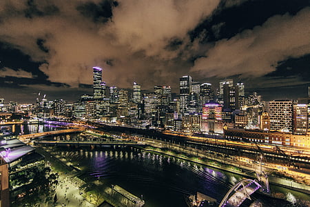 city lights during night time thumbnail