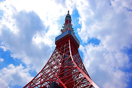 red steel tower under cloudy skies thumbnail
