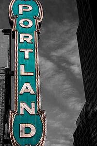 selective color photography of Portland signage thumbnail