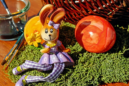 rabbit figurine near brown basket thumbnail
