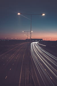 time lapse photography of southbound and northbound way thumbnail
