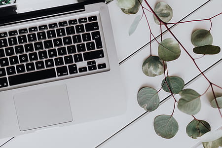 Apple MacBook & Coffee on the white desk thumbnail
