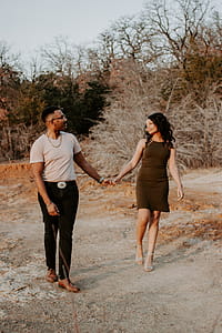 Man and Woman Looking at Earch Other thumbnail