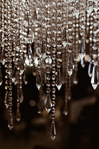 Close up of crystal chandelier thumbnail