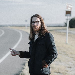 man hailing on street thumbnail