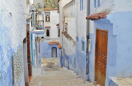 blue and brown concrete houses thumbnail
