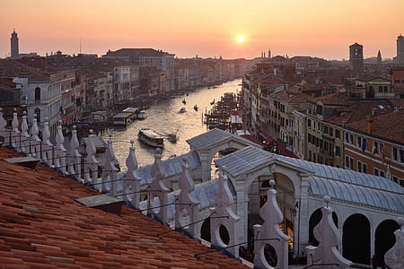 aerial photography of Venice during sunet thumbnail