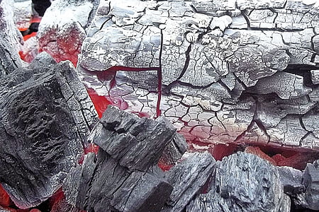 firewood coals turning to ashes close up photography thumbnail