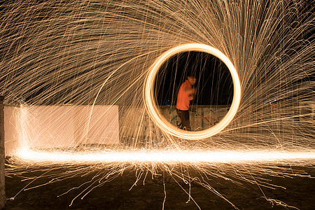 A man doing a spectacular light painting thumbnail