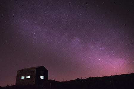 silhouette of house on hill thumbnail