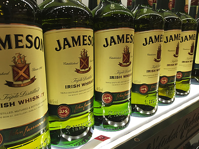 line-up Jameson Irish Whiskey bottles thumbnail