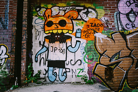Urban graffiti on the city streets thumbnail