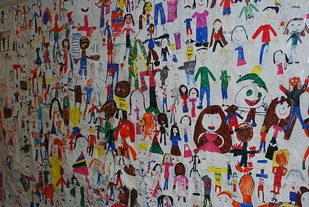 assorted paintings on white wall thumbnail