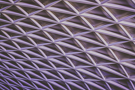 low angle photography of white metal roof frame thumbnail