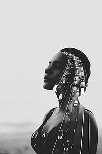edited photo of woman's face with road and cars thumbnail
