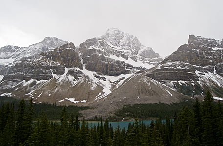 lake near glacier mountains and trees thumbnail