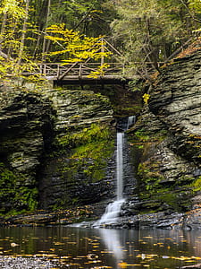 Deer Leap Falls is one of three main waterfalls at George W. Childs Recreation Site in Dingmans Ferry, PA, within the Delaware water Gap National Recreation. thumbnail
