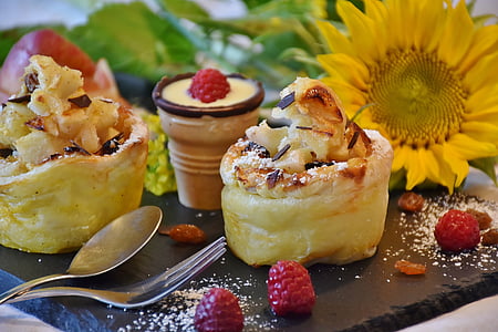 baked good near yellow cluster flower thumbnail