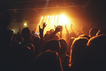 A crowd of people at a music concert thumbnail