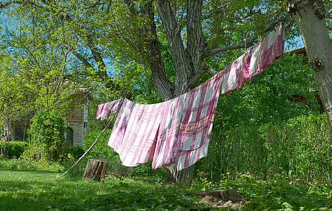 white and red blankets hanged thumbnail