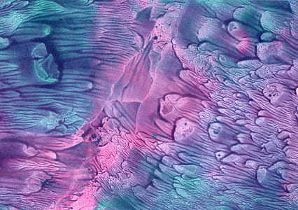 purple and teal fluid abstract painting thumbnail