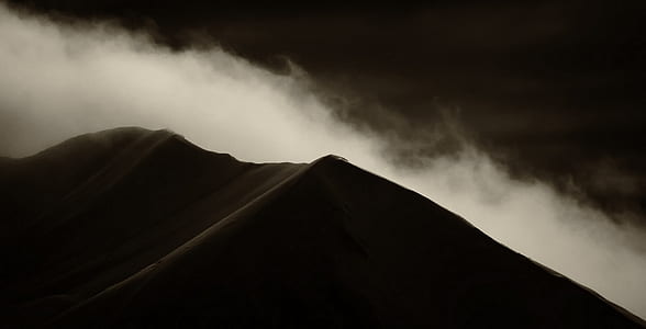 mountain, clouds, cloudy, cloud thumbnail