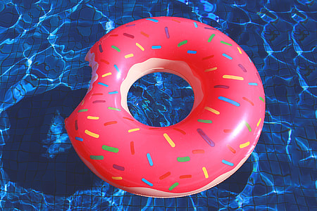 bitten donut inflatable floater thumbnail