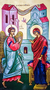 angel and saint illustration thumbnail