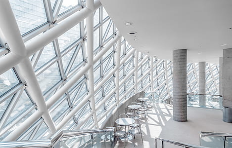 white metal framed glass window building thumbnail