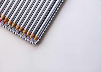 Silver crayons in a box thumbnail