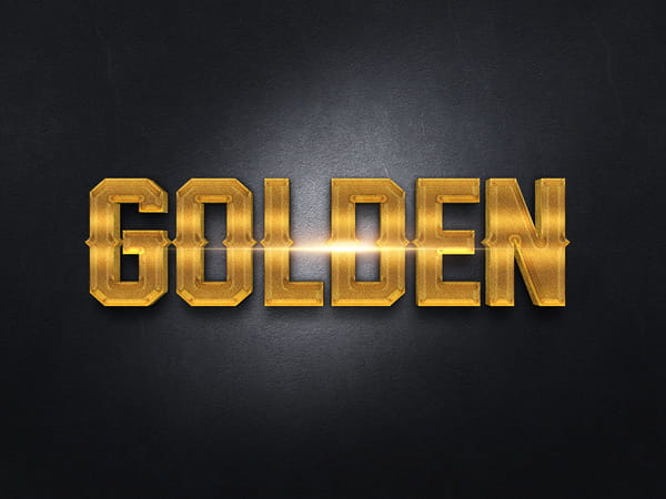 033d gold text effect 2 preview psd file