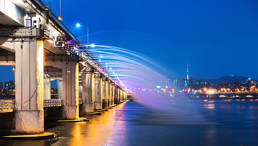 bridge during nighttime thumbnail
