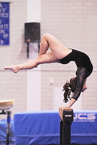gymnast wearing black leotard thumbnail