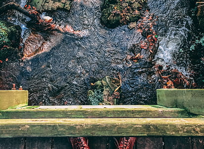 brown wooden bridge over body of water thumbnail