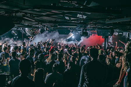 Nightclub Crowd Smoke Machine Photo thumbnail