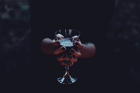 hands, woman, dark, alcohol thumbnail