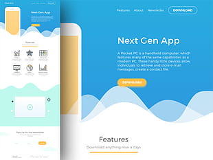 Flat App Landing Page sketch file sketch file