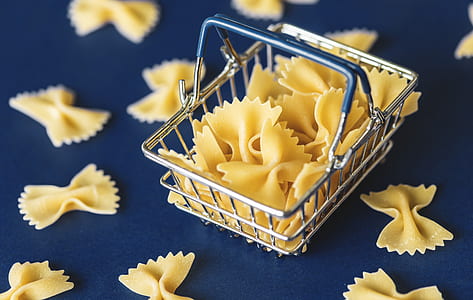 macaroni in silver basket thumbnail