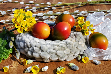 close up photography of red eggs decors thumbnail