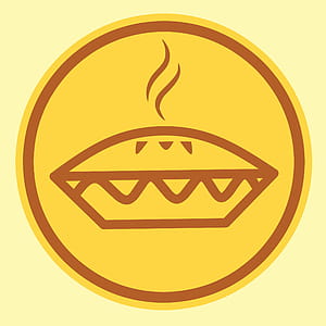 Illustration of apple pie icon. thumbnail