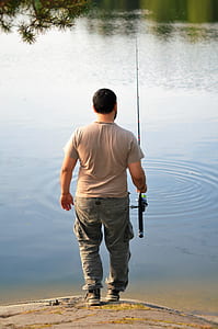 man fishing in lake thumbnail