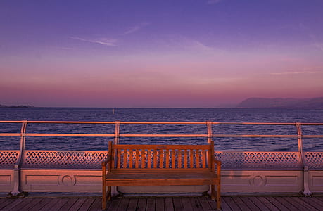 brown bench on white boat thumbnail