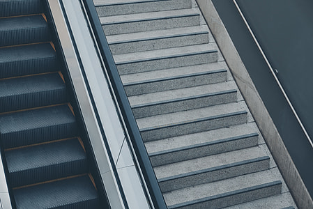 top view of gray concrete staircase thumbnail