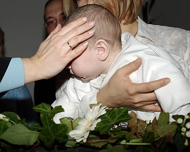 person holding baby's head thumbnail